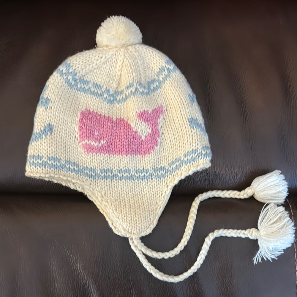 Vineyard Vines white, blue and Pink Knit Hat